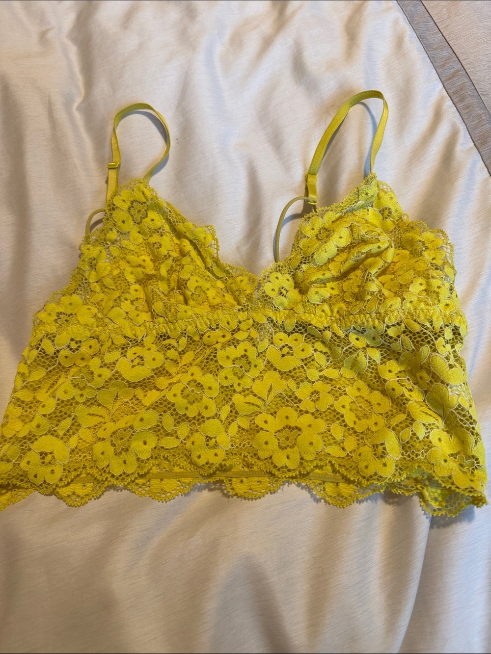 Love Bright Yellow Lace Bralette